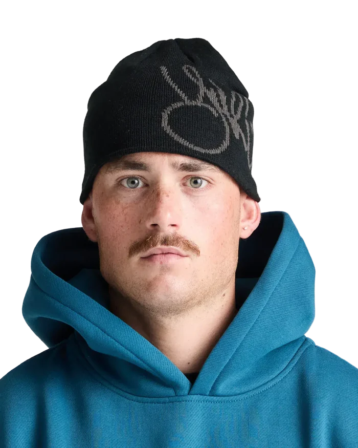SX SNOW BLACK Yuki Threads Hot Lap Beanie