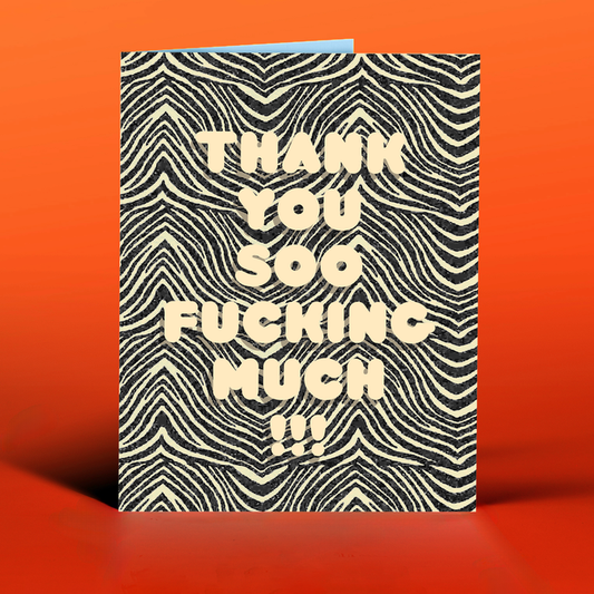 ZEBRA THANK YOU card