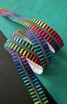 Rainbow Stripe with Iridescent Teeth